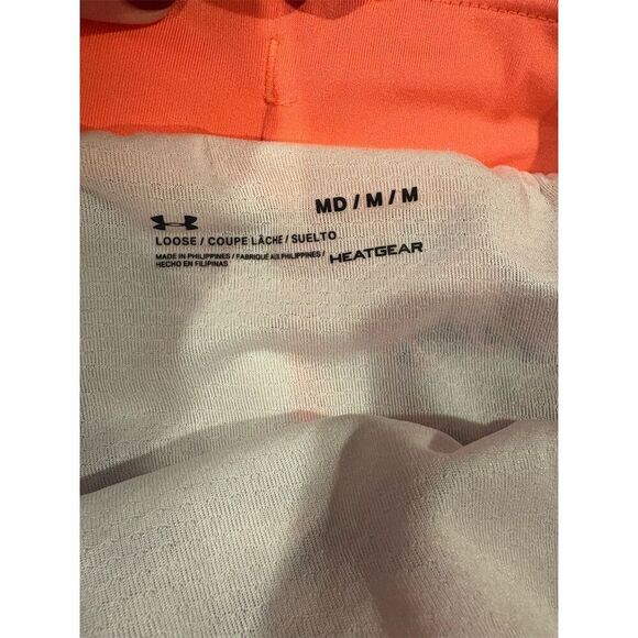 *3/$15 Under Armour Women's Orange Running Shorts Size M Athletic Training - Picture 4 of 5
